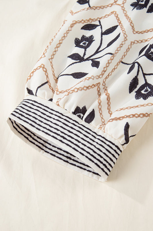 Micah Sleeve Contrast Patchwork Blouse