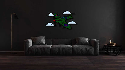 Wall Art Spitfire Clouds Metal Wall Art
