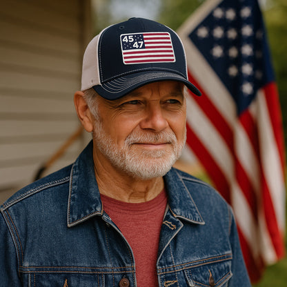 45th & 47th President Flag Hat