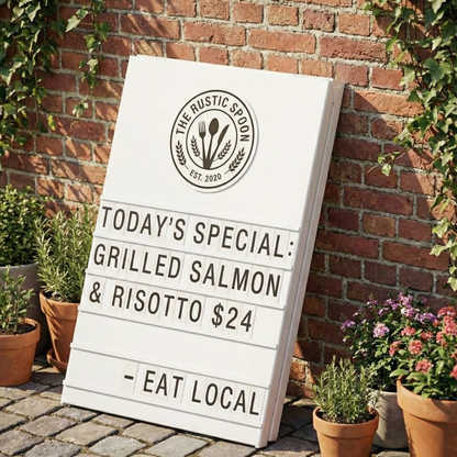 Metal Sandwich Board with Changeable Letters