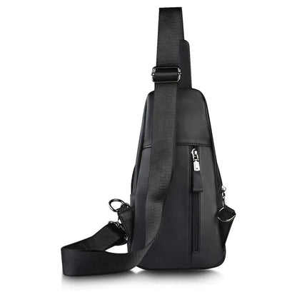 Men’s Leather Sling Bag – Secure Anti-Theft