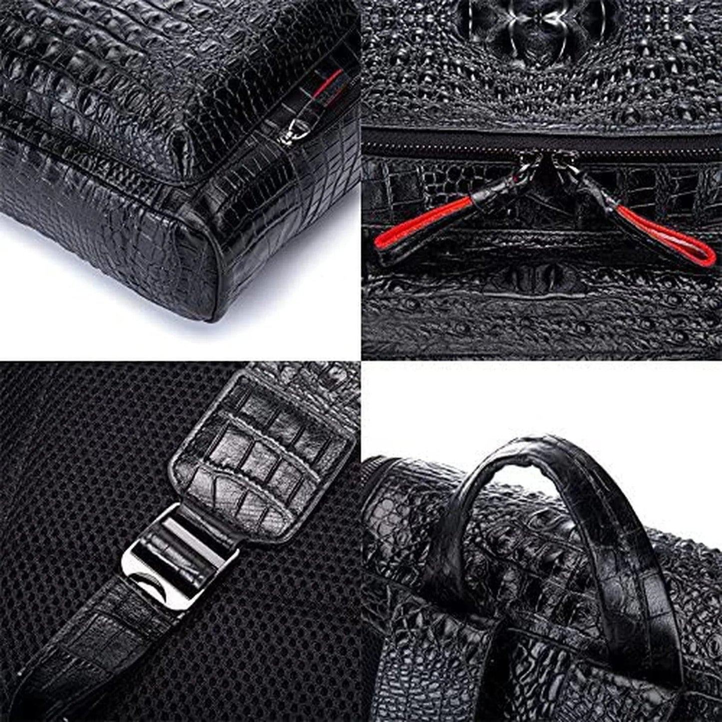 Men’s Croc-Embossed Leather Backpack – Modern Everyday Carry