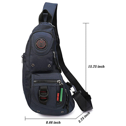 Men’s Nylon Sling Bag – Secure Anti-Theft