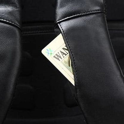 Anti-Theft Leather Backpack – Smart USB Charging & 15.6″ Laptop Compartment