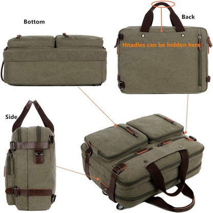Men’s Messenger Bag – Convertible Work 17 Laptop Ready
