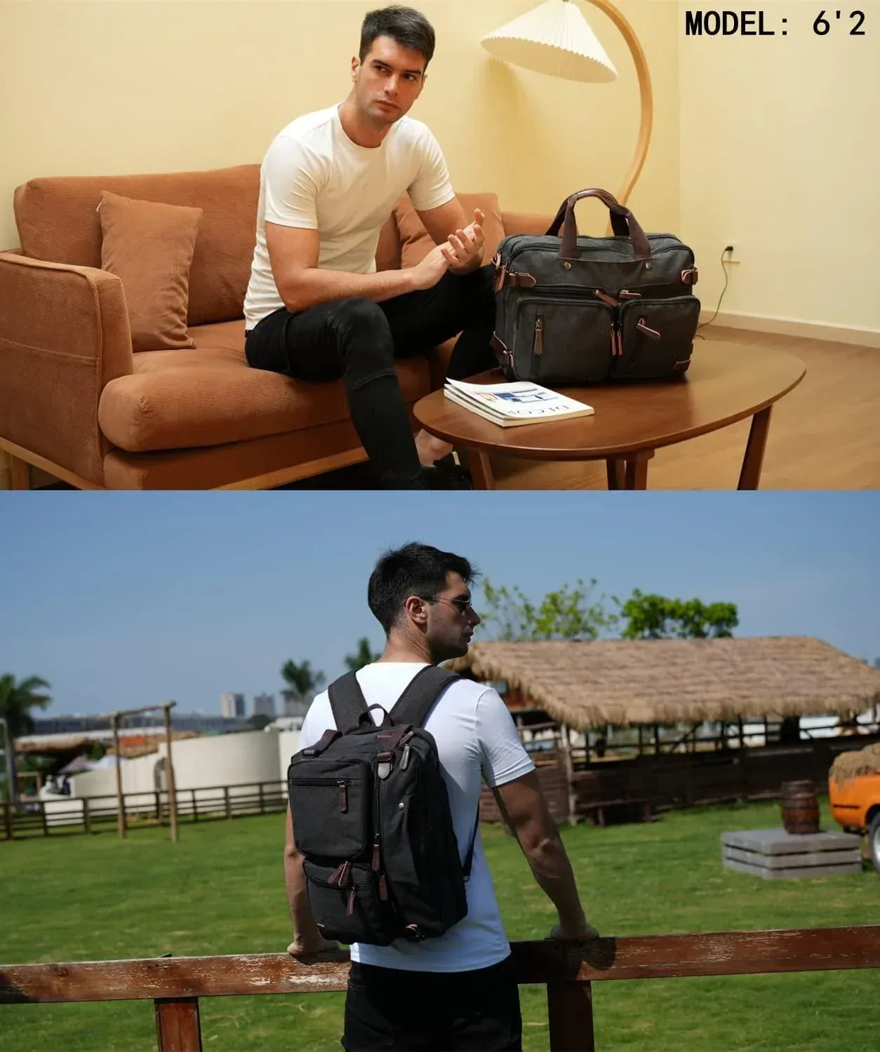 Men’s Messenger Bag – Convertible Work 17 Laptop Ready