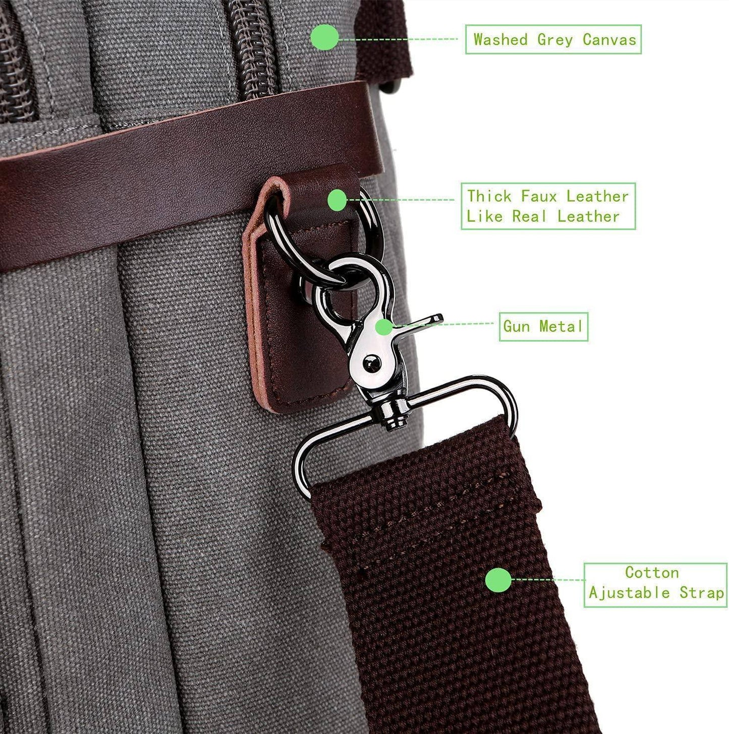 Men’s Messenger Bag – Convertible Work 17 Laptop Ready