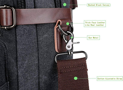 Men’s Messenger Bag – Convertible Work 17 Laptop Ready