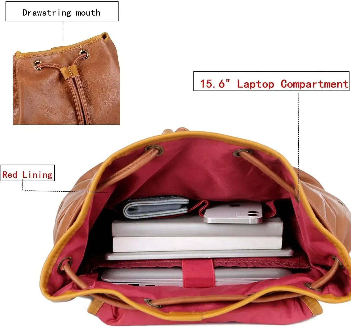 Men’s Leather Backpack – 15.6 Laptop Ready Professional Commute