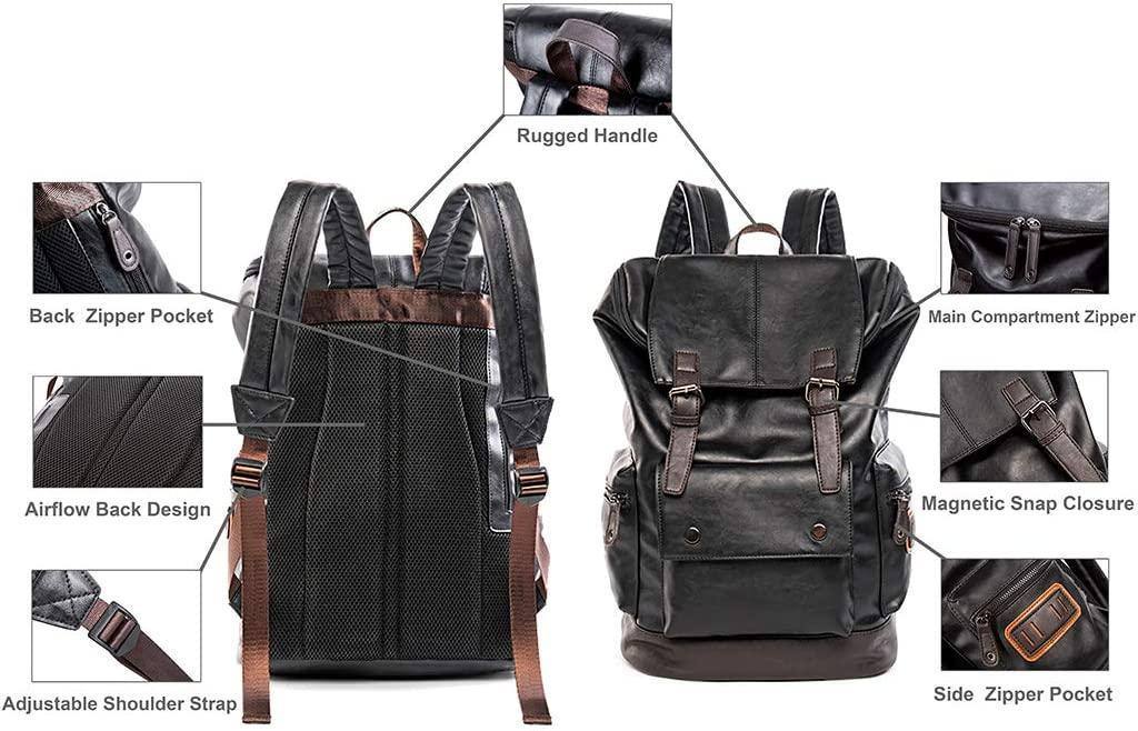 Men’s Leather Backpack – Water-Resistant Secure Anti-Theft