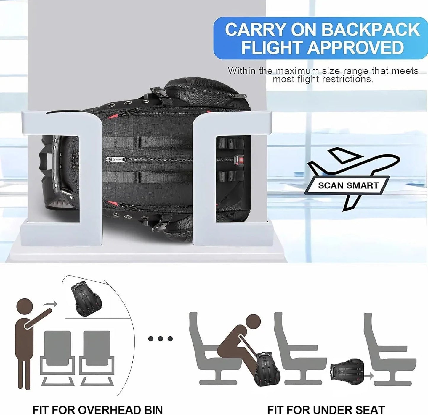 Men’s Oxford Backpack – TSA-Ready Travel Secure Anti-Theft