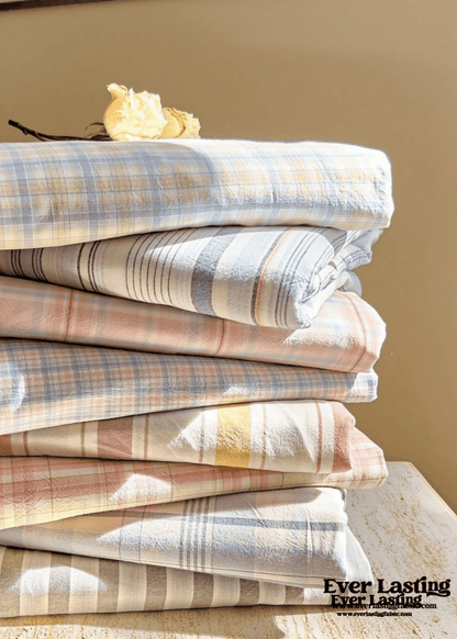 Fresh Plaid Washed Cotton Duvet Cover
