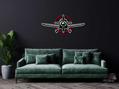 Metal Sign Aviation Multicolor Metal Sign Prop Plane