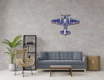 Aviation Wall Art  Classic Plane Color Metal Wall Art