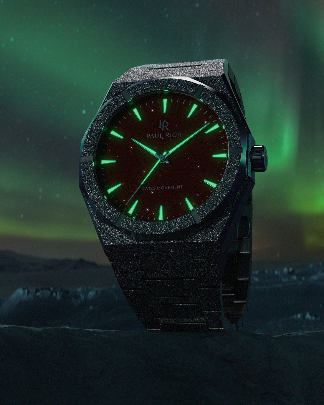 Frosted Star Dust II Silver Red