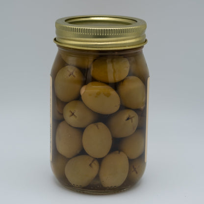 Old-Fashioned Garlic Stuffed Olives (16oz) | Amish Country Store