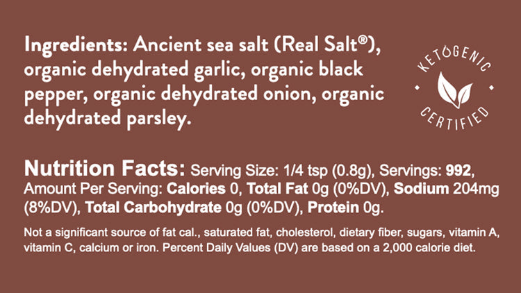 Real Salt® Organic Garlic Pepper (28 oz.)