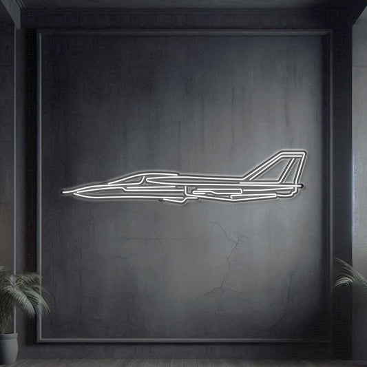 F-111 Aardvark Metal Neon Aircraft Wall Art - NCN0045
