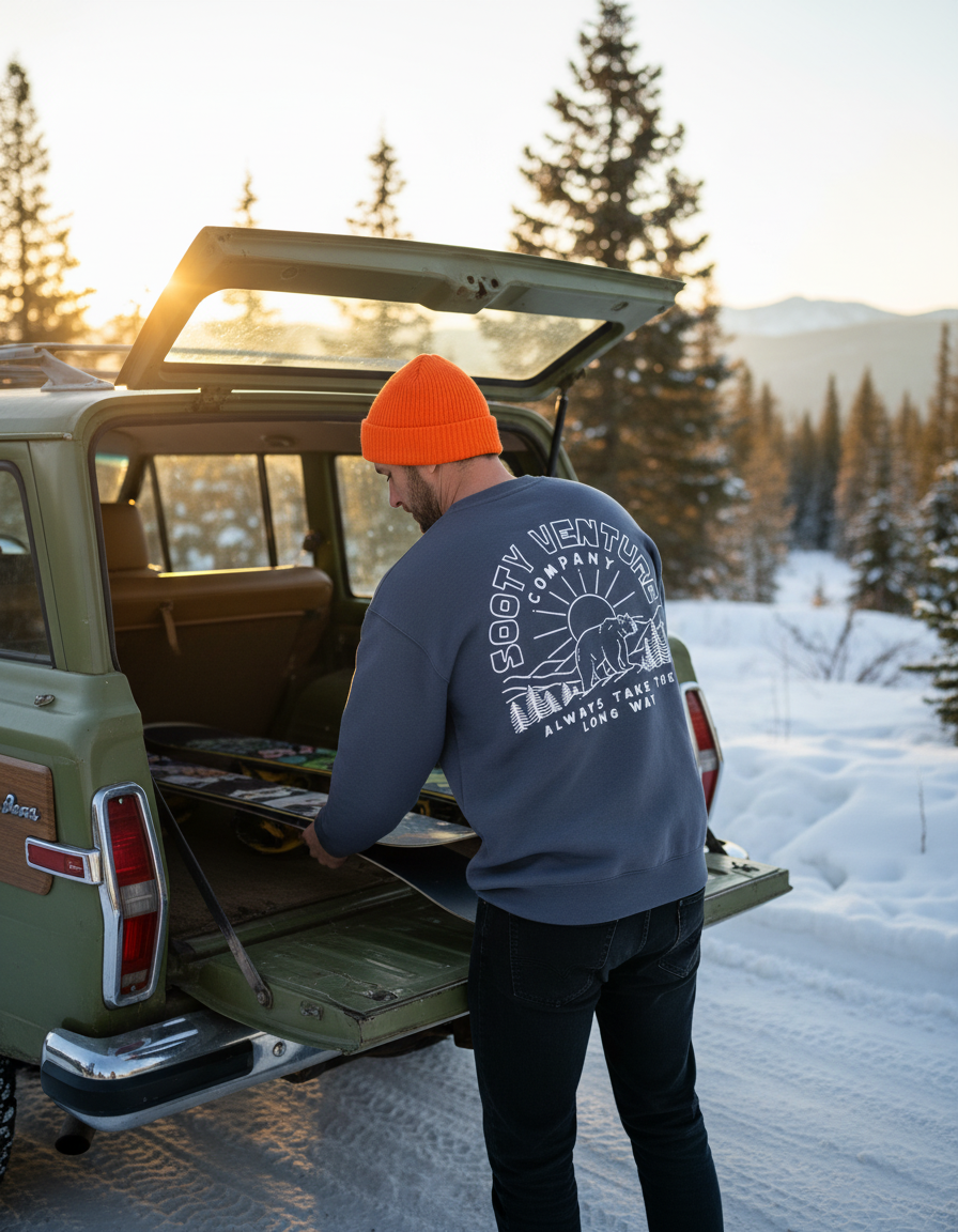 Bear Mountain Relax Crew Sweatshirt