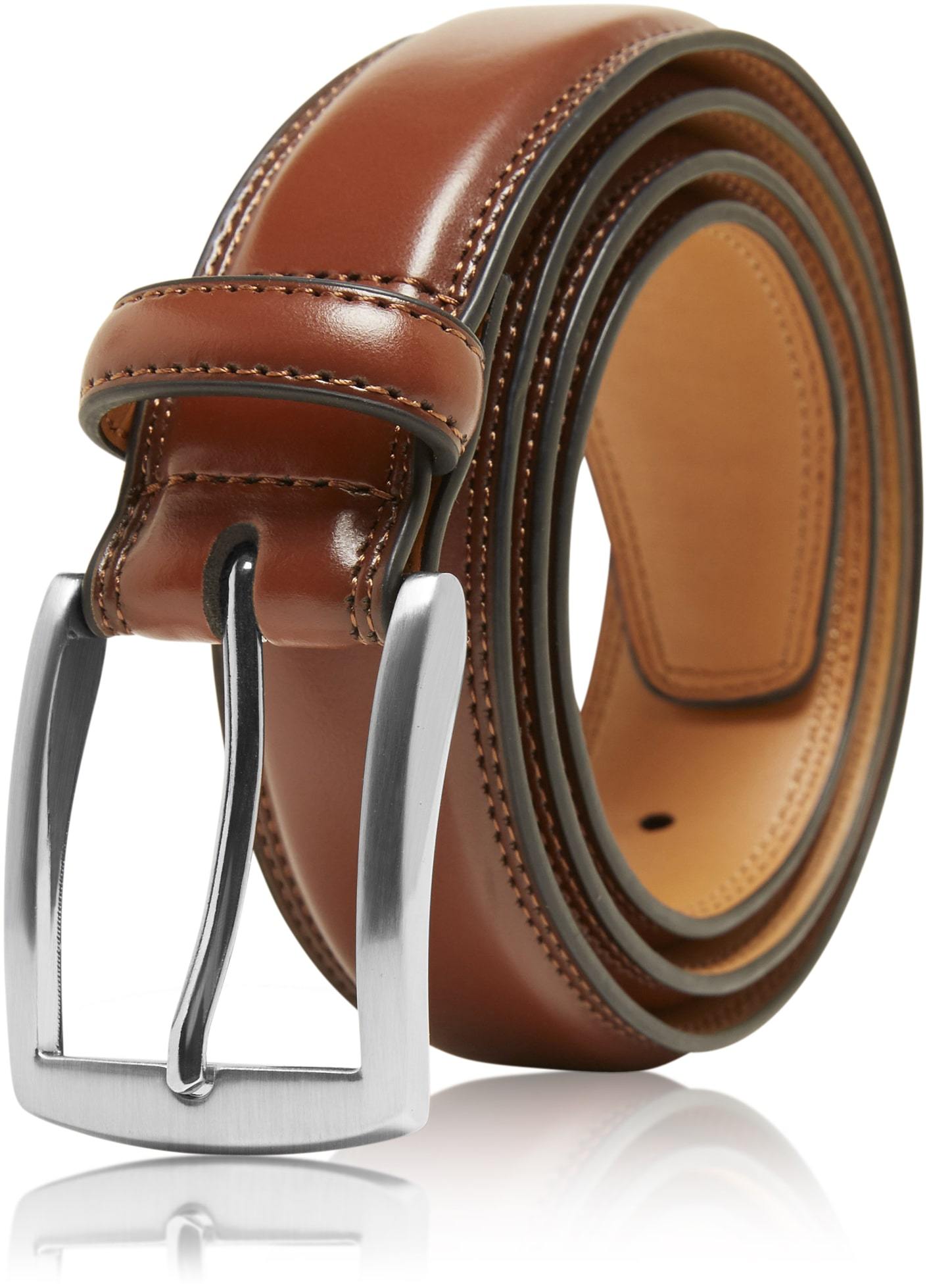 Genuine Leather Belt for Men – Zinc Alloy Buckle, 1.25" Strap