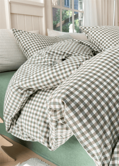 Gingham Bedding Set / Pink