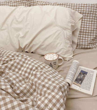 Gingham Bedding Set / Pink