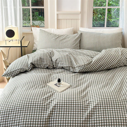 Gingham Bedding Set / Red