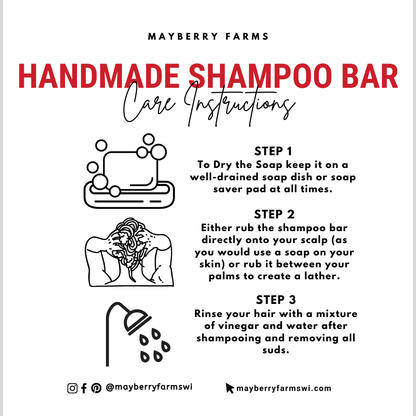 Unscented Shampoo Bar with Goat Milk, Honey & Tallow