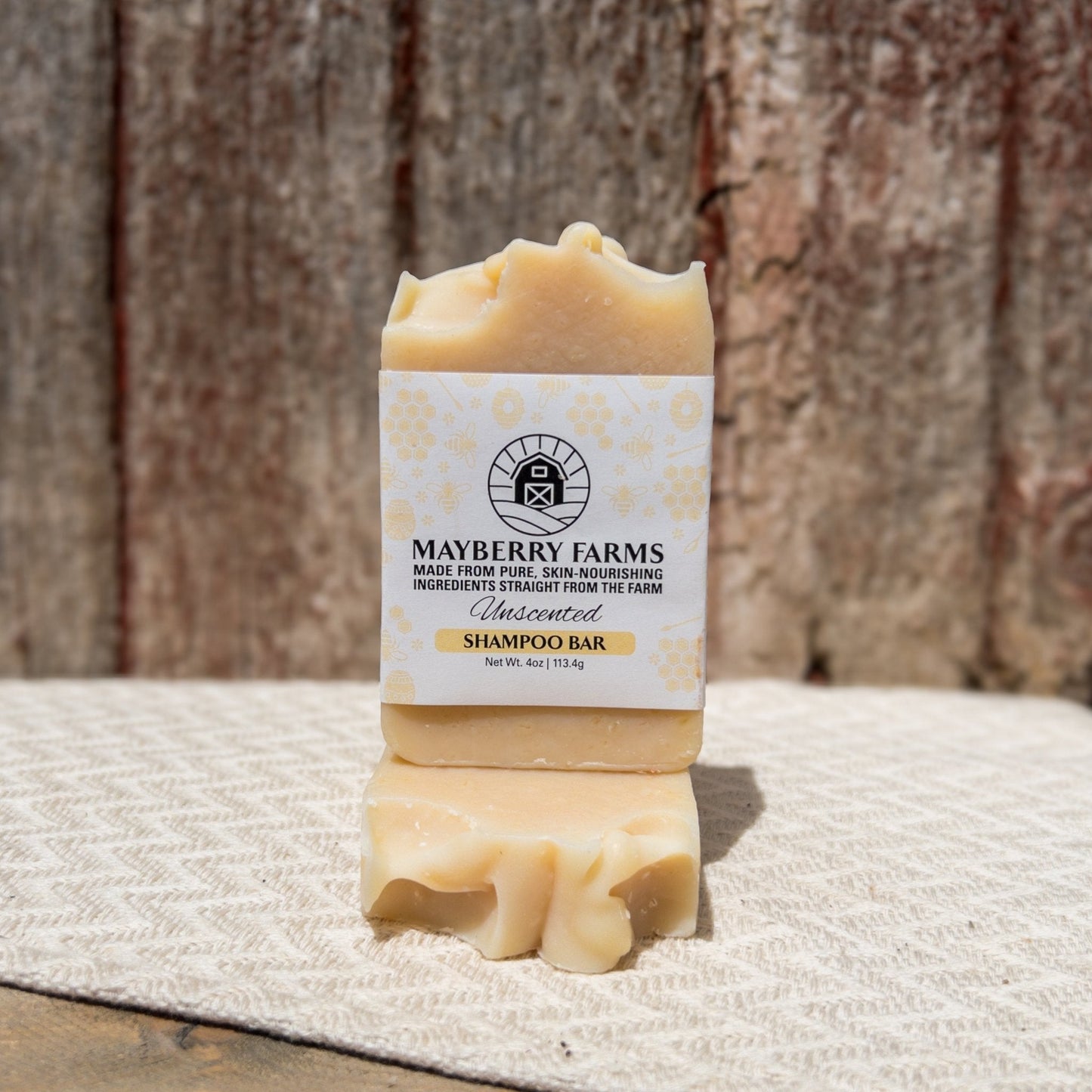 Unscented Shampoo Bar with Goat Milk, Honey & Tallow