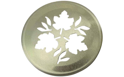 Leaf Pattern Gold or Copper Lid Inserts for RM Mason Jars 10 Pack