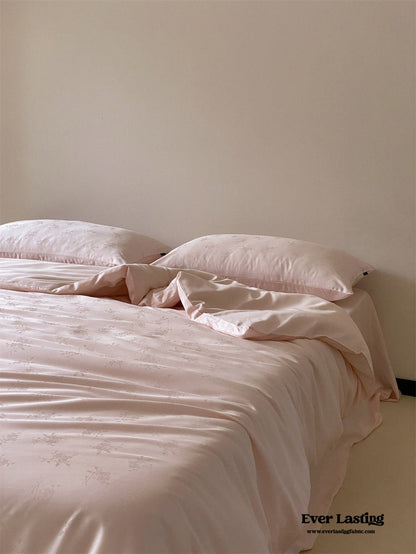 Grace Silky Floral Luxury Bedding Set / Pink