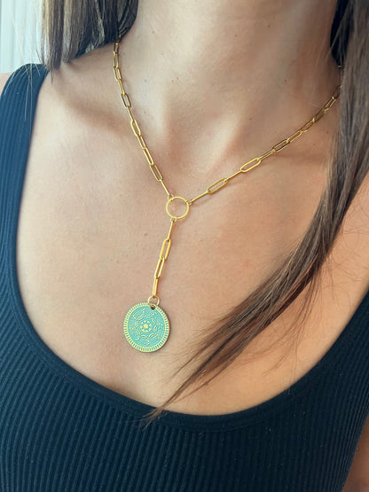 circle relic coin pendant necklace