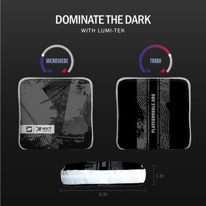 Grunge Black NXT Lumi-Tek Cornhole Bags