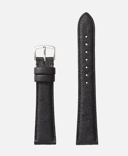 Black Genuine Ostrich | h2003