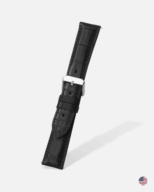 Black Genuine Matte Alligator | h2022