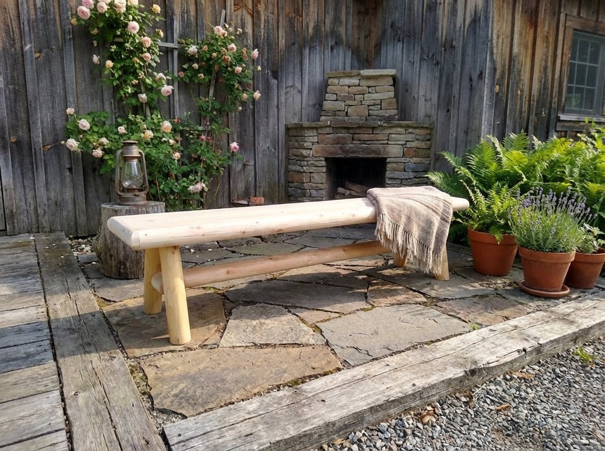 Handmade Solid Wooden Bench