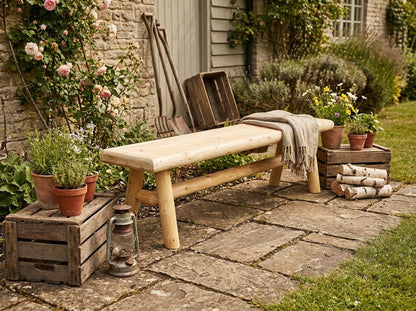 Handmade Solid Wooden Bench