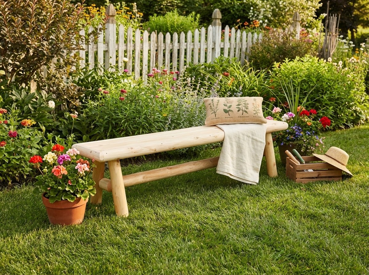 Handmade Solid Wooden Bench
