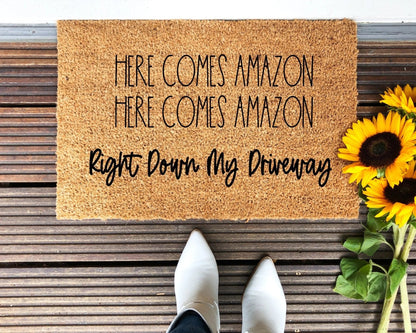 Here Comes Amazon Doormat