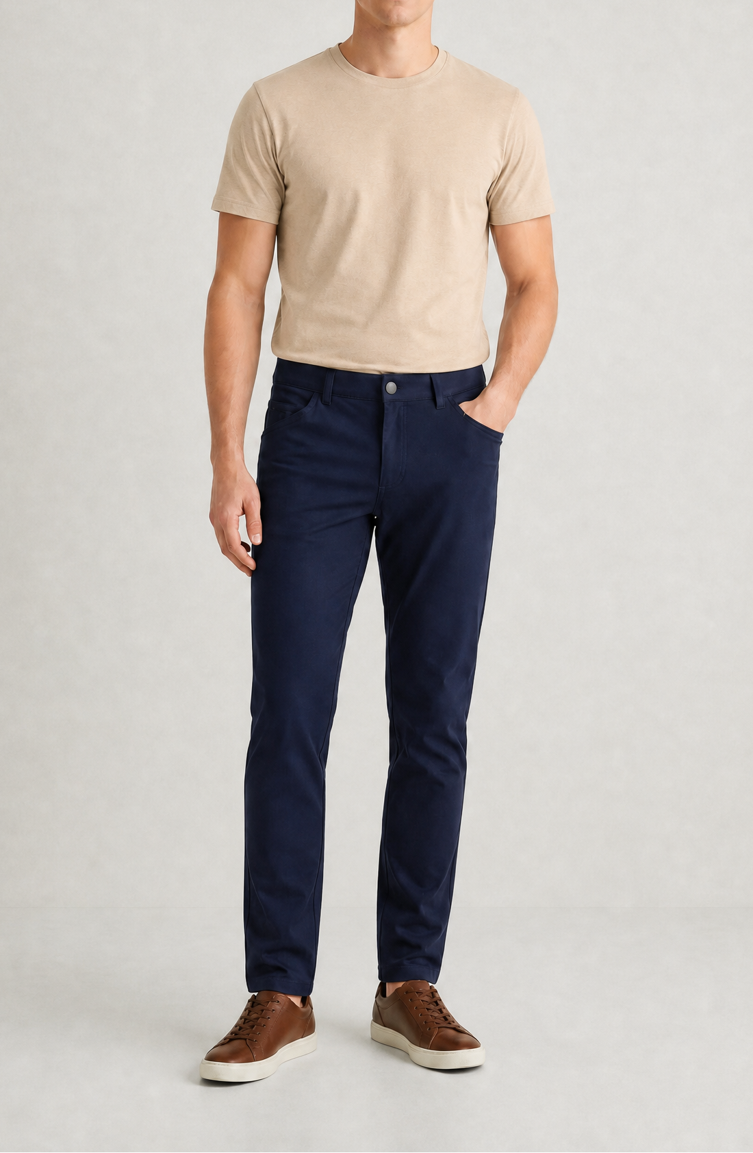 NEW & UPDATED Super - Stretch Men's Chinos //Casual// Navy - Performance Collection