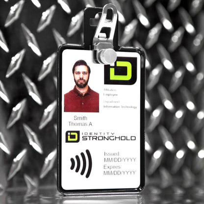 All Metal Magnetic Badge Holder - RFID Secure Badge Holder Genesis™ with BloxProx™