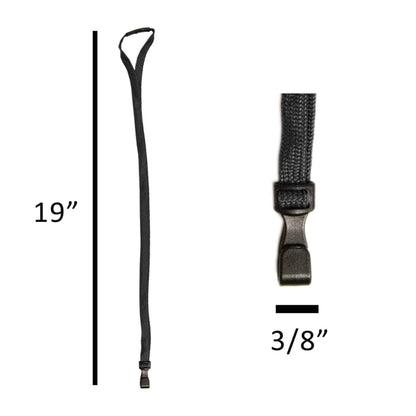 Secure Badge Holder Classic Vertical 1 ID Card Holder, and Lanyard Bundle