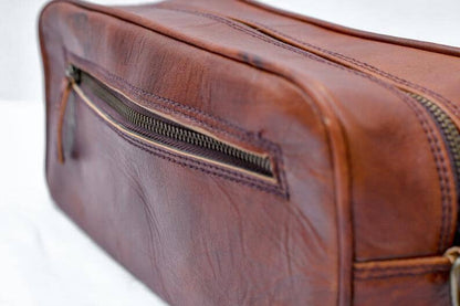 The Single Section Toiletry- Brown