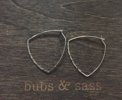 triangle hoop earrings