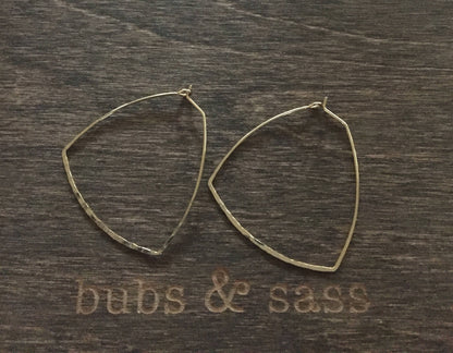 triangle hoop earrings