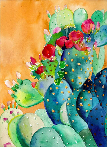 Cactus Garden Art Print – Archival Botanical & Nature Wall Art