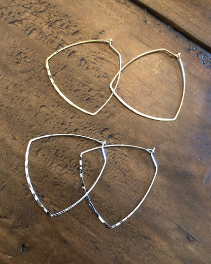 triangle hoop earrings