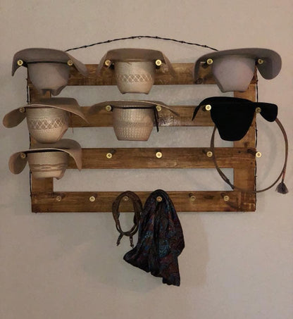 The 9-Hatter: Horizontal Wall-Hanging Western Organization