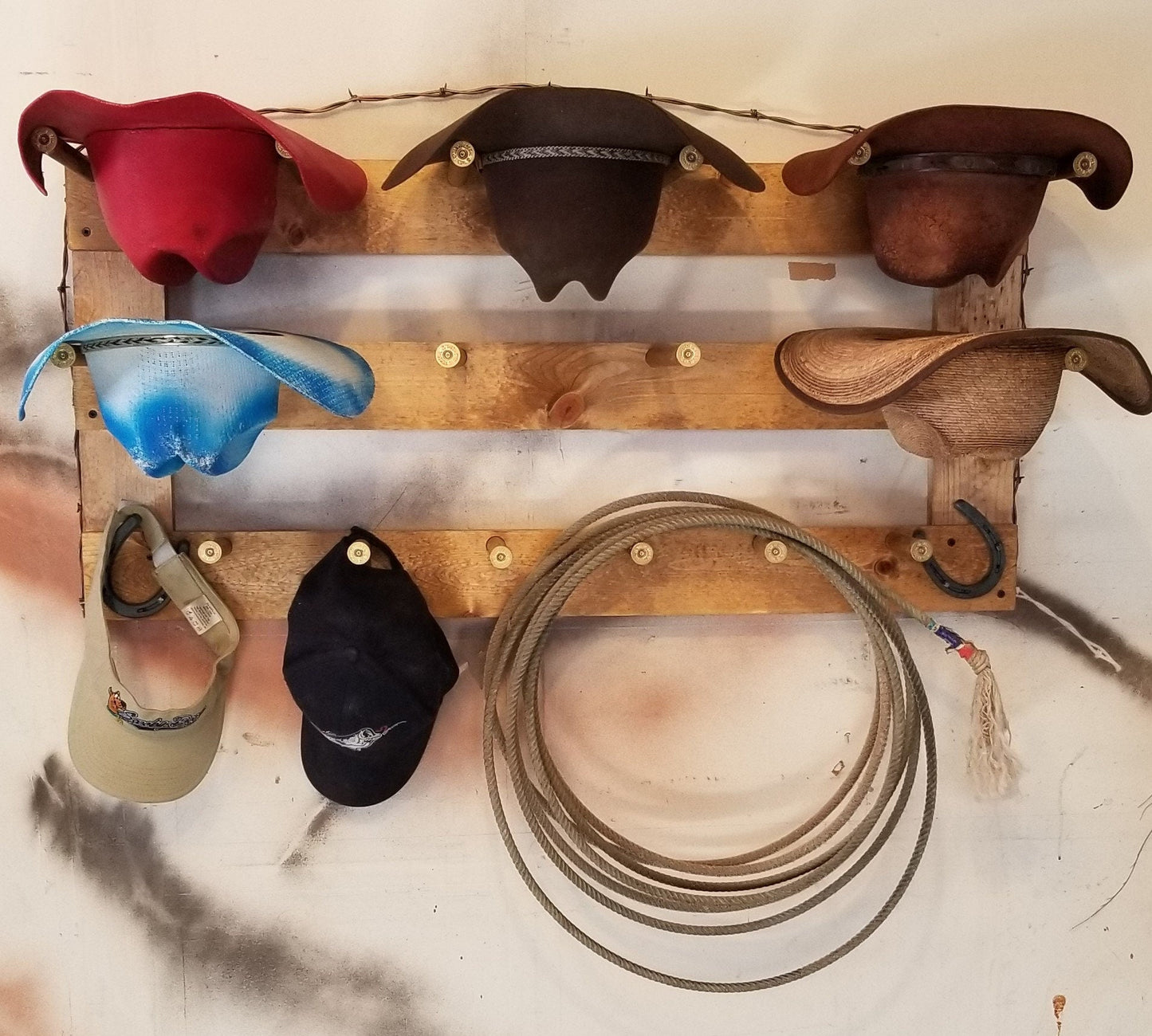 The 6-Hatter: Horizontal Wall-Hanging Western Organization