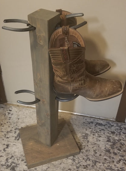 The Floor Commander: 4 Pair Cowboy Boot Floor Stand